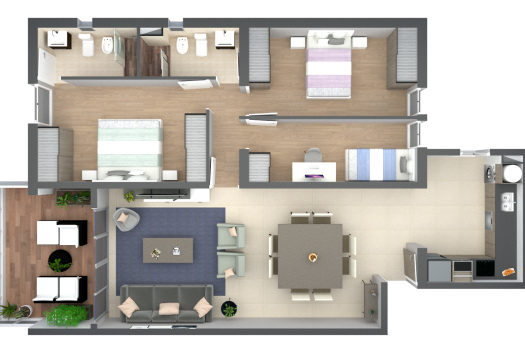 Dpto. Premium 3 dorm. 2 baños Full amoblado