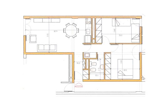 Dpto. sobre Laprida, 2 dorm. y cochera