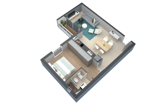 Av. Urquiza, 1 dormitorio con cochera