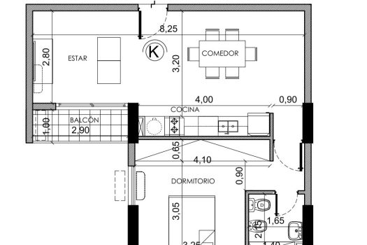 Av. Urquiza, 1 dormitorio con cochera