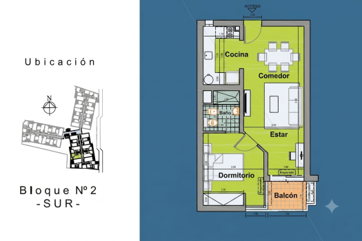 Capital, 1 dormitorio, cochera y amenities